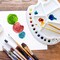 10" x 13.5" Clear Oval Acrylic Painting Palette with 17 Paint Wells (2 Pack) - Artists Transparent Plastic Mixing Paint Palette Tray - Non-Stick Surface for Acrylic and Oil Paint
